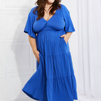 Culture Code Full Size My Muse Flare Sleeve Tiered Maxi Dress