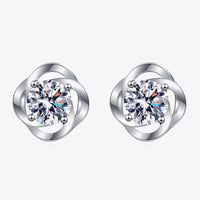 It's Your Day Moissanite Rhodium-Plated Stud Earrings