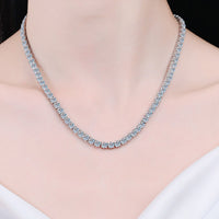 Moissanite Rhodium-Plated Necklace