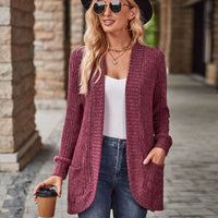 Open Front Cardigan with Pockets