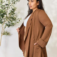 Culture Code Full Size Open Front Long Sleeve Cardigan