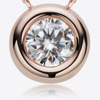 1 Carat Moissanite Pendant 925 Sterling Silver Necklace