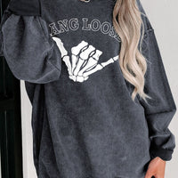 Skeleton Hand Graphic Sweatshirt