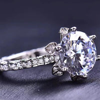 Moissanite Heart 925 Sterling Silver Ring