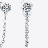 Inlaid Moissanite Chain Earrings