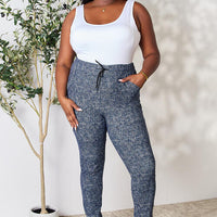 LOVEIT Heathered Drawstring Leggings with Pockets