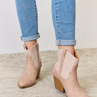 East Lion Corp Rhinestone Ankle Cowgirl Booties