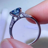 1 Carat Moissanite 4-Prong Ring