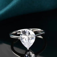 Classic Teardrop Moissanite Ring