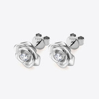 Moissanite Flower 925 Sterling Silver Earrings