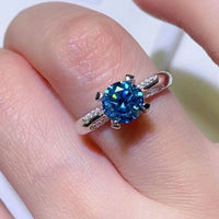 1 Carat Moissanite 4-Prong Ring