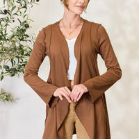 Culture Code Full Size Open Front Long Sleeve Cardigan