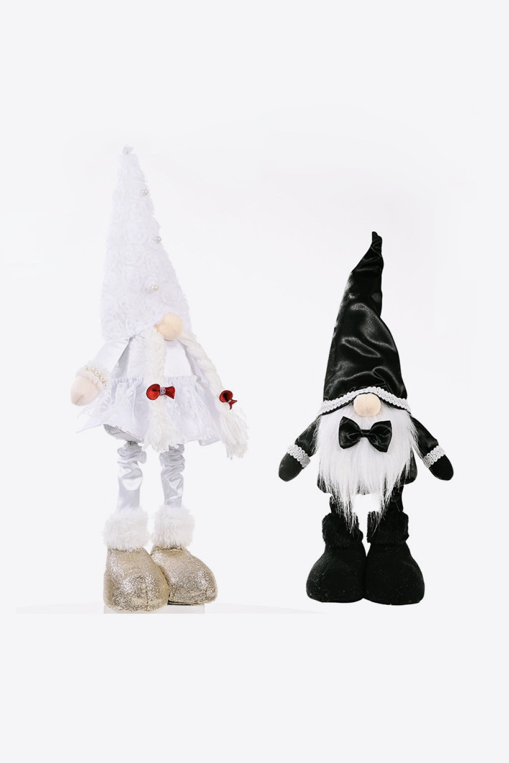 Wedding Bow Detail Pom-Pom Telescopic Leg Gnome