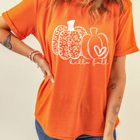 HELLO FALL Pumpkin Graphic T-Shirt