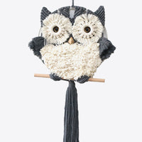 Hand-Woven Tassel Owl Macrame Wall Hanging