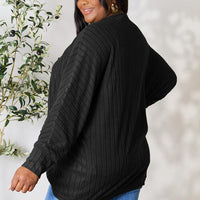 Basic Bae Full Size Ribbed Cocoon Cardigan