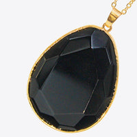 Contrast Teardrop Crystal Pendant