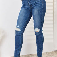 Judy Blue Full Size High Waist Distressed Slim Jeans