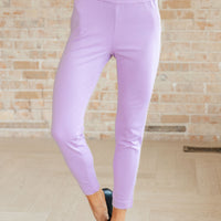 Magic Ankle Crop Skinny Pants in Lavender