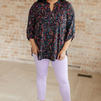 Magic Ankle Crop Skinny Pants in Lavender