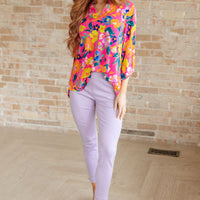Magic Ankle Crop Skinny Pants in Lavender