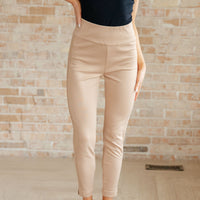 Magic Ankle Crop Skinny Pants in Khaki