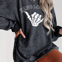 Skeleton Hand Graphic Sweatshirt