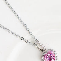 1 Carat Moissanite Heart Pendant Necklace