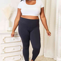 Double Take Wide Waistband Sports Leggings