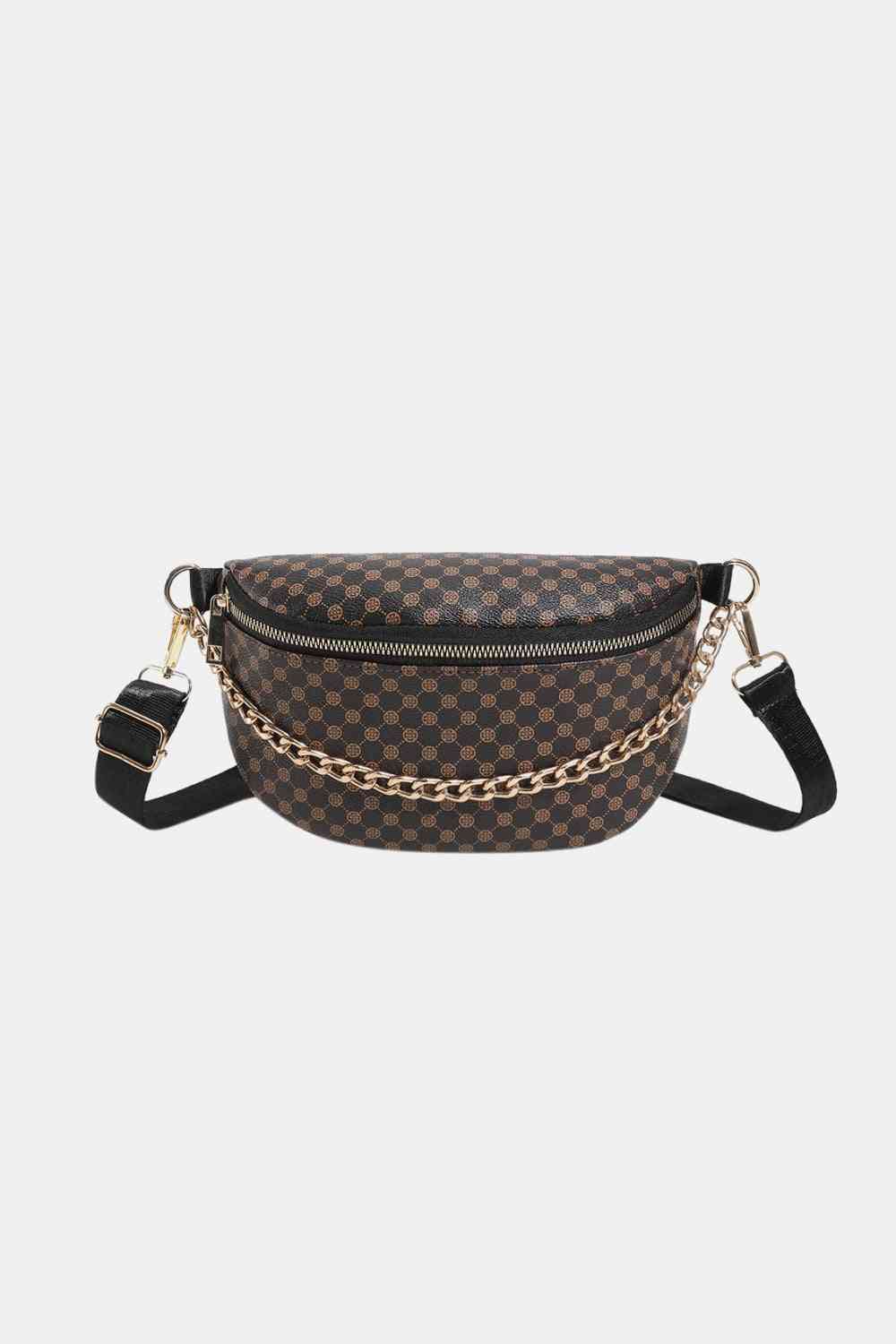 Printed PU Leather Sling Bag