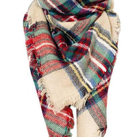 Faux Cashmere Plaid Scarf