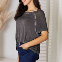 Zenana Full Size Round Neck Raglan Sleeve T-Shirt