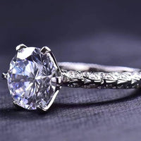 Forever Love Side Stone Moissanite Ring