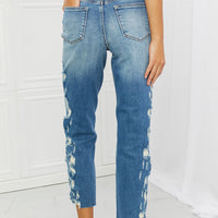 Judy Blue Laila Full Size Straight Leg Distressed Jeans