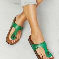 MMShoes Drift Away T-Strap Flip-Flop in Green