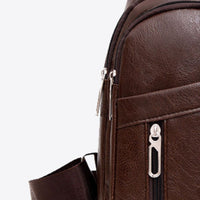 PU Leather Large Capacity Sling Bag
