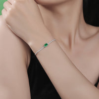 1 Carat Lab-Grown Emerald Bracelet