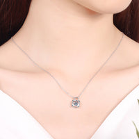 Moissanite Lock Pendant Necklace