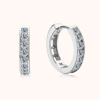 Moissanite 925 Sterling Silver Huggie Earrings