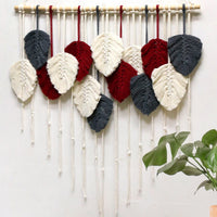 Hand-Woven Feather Macrame Wall Hanging