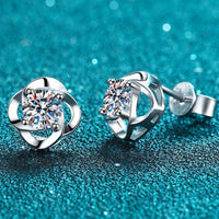 It's Your Day Moissanite Rhodium-Plated Stud Earrings