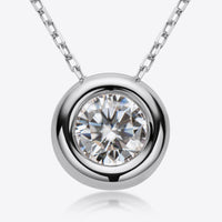 1 Carat Moissanite Pendant 925 Sterling Silver Necklace