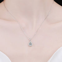 Moissanite Teardrop Pendant Necklace