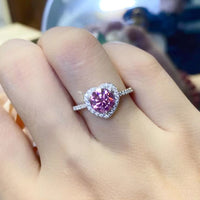 1 Carat Moissanite Heart Ring