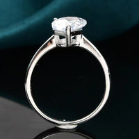 Classic Teardrop Moissanite Ring