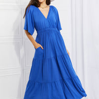 Culture Code Full Size My Muse Flare Sleeve Tiered Maxi Dress