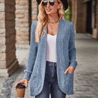 Open Front Cardigan with Pockets