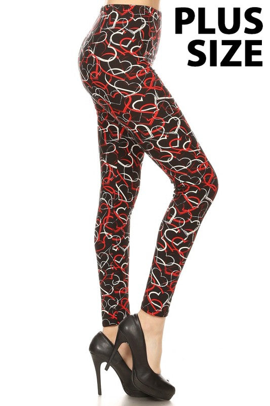 Plus heart leggings