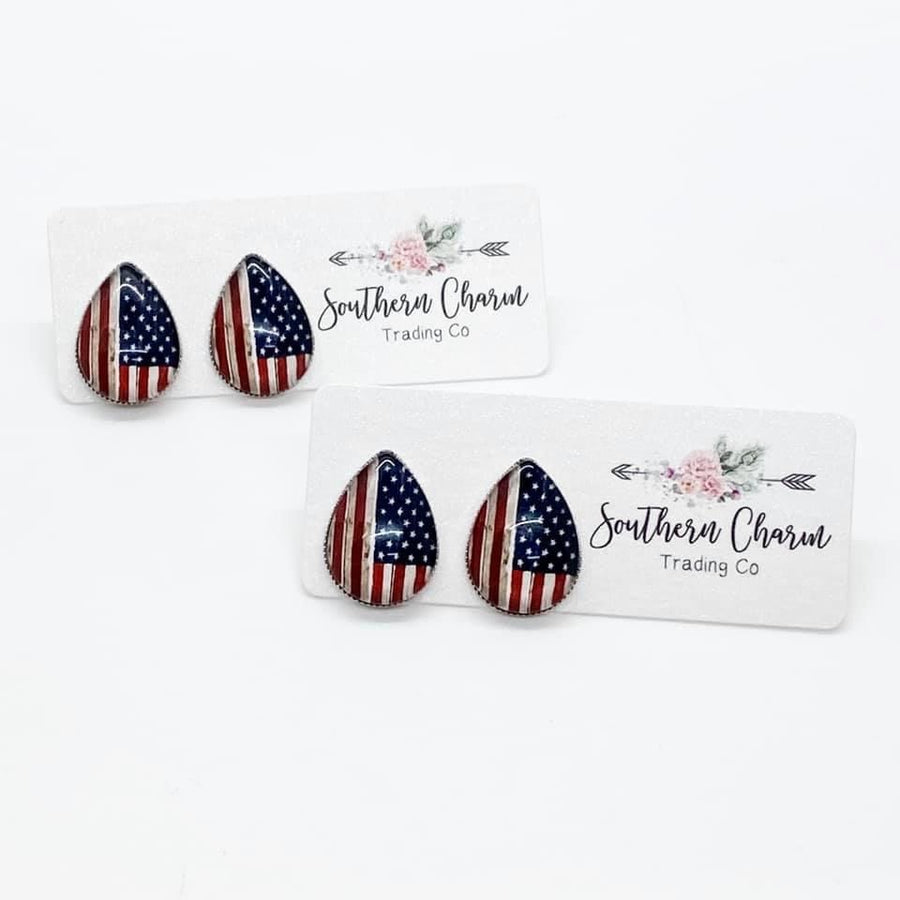 Big As Texas Vintage Flag earrings